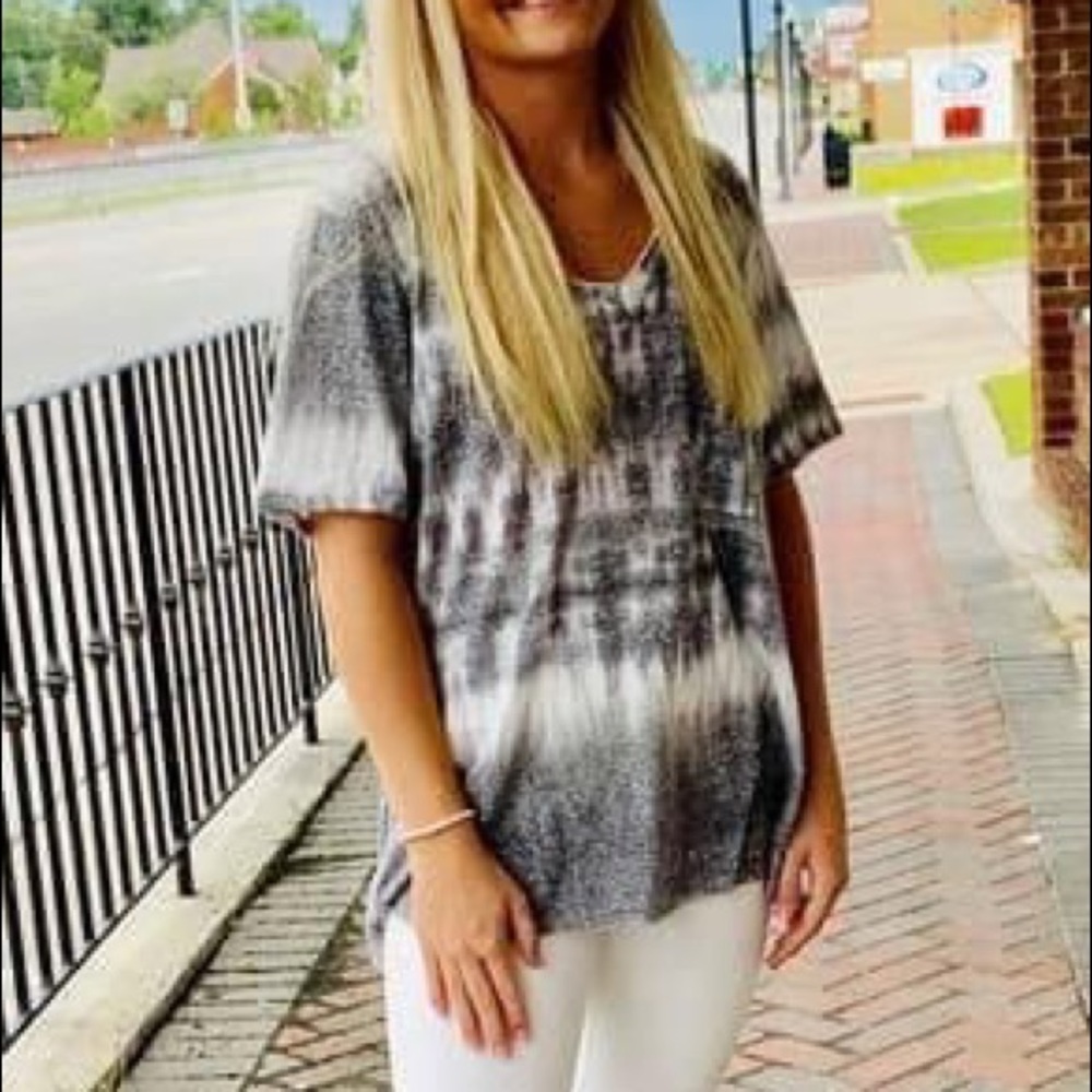 Tie dyed women's v-neck